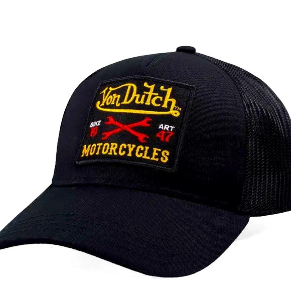 Von Dutch Motorcycles Bike Art Trucker Hat NWT - Picture 1 of 7